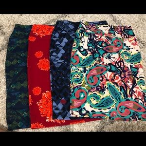 4 LulaRoe Skirts